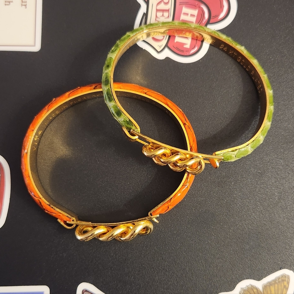 Original Vita 24K Plated Gold Snakeskin Bracelets